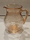 Vintage Jeanette Pink Depression Glass Pitcher 8.5"T