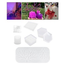 1 Set Crystal Epoxy Resin Molds Deer Makeup Jewelry Display Tray Silicone Mould
