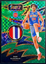 BOBI KLINTMAN 2024-25 Panini Select Sparks Rookie Patches Green Prizm 1/5