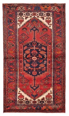 Traditional Vintage Hand-Knotted Area Rug 4'3'' x 7'7'' Oriental Wool Carpet
