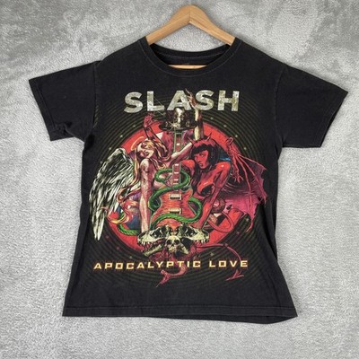 Slash Shirt Mens Small Black Apocalyptic Love Tour 2012 2013 Band Tee