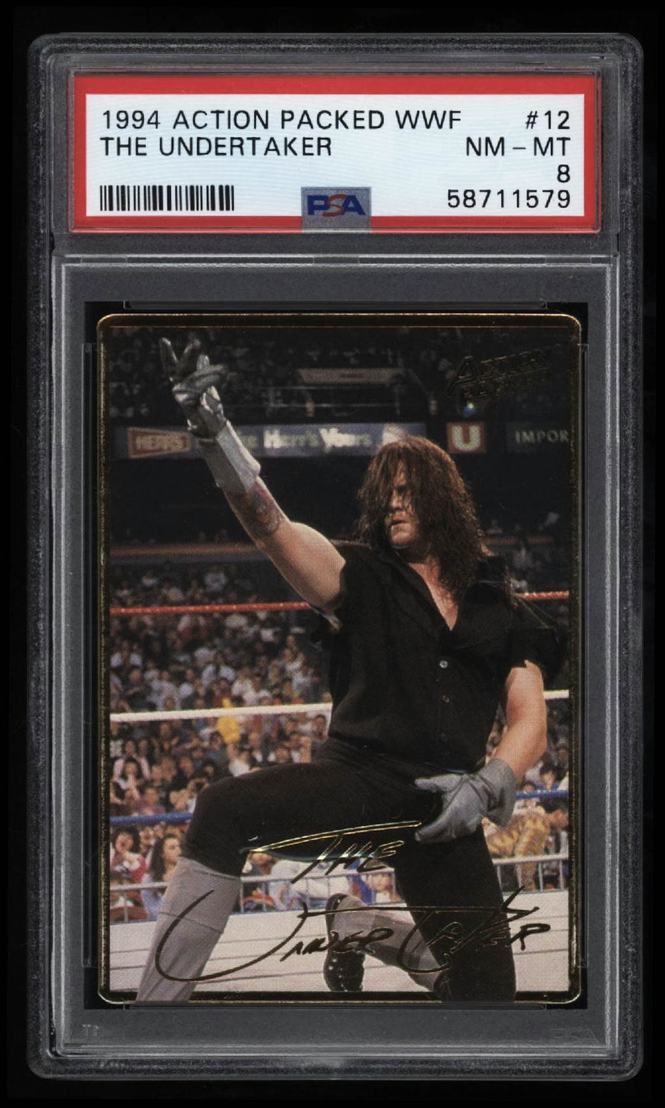 1994 Action Packed WWF The Undertaker PSA 8 NM-MT #12 Wrestling Card