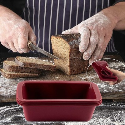 Silikon Backformen Antihaft Mini Laibform Rechteck Kuchen und Brot Toast UK