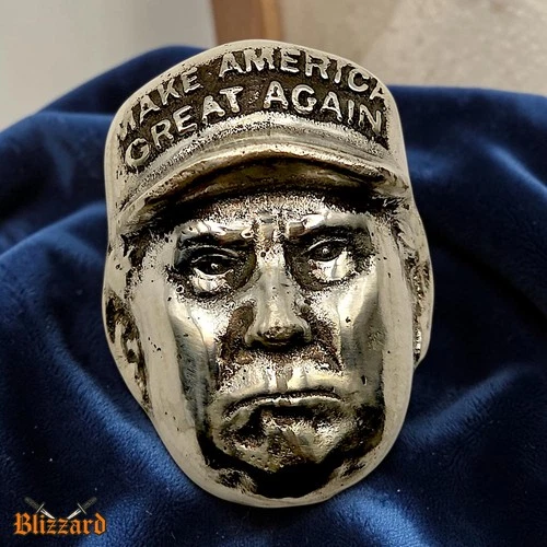 5.9 ozt Trailer Trash Metalsmith President Trump MAGA .999 Silver Pour Bar