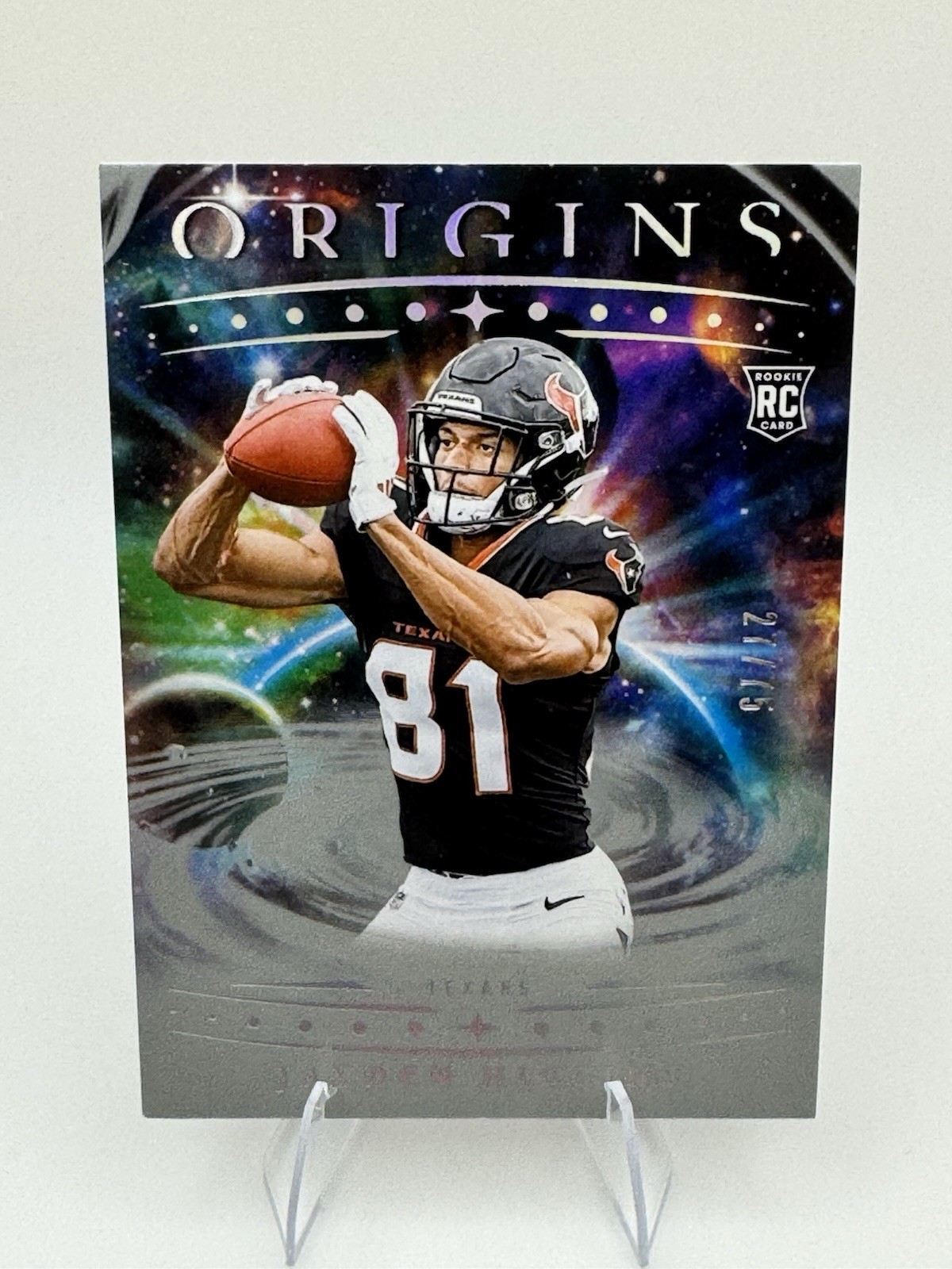 Panini 2025 Origins Silver Rookie #132 Jayden Higgins /75 Houston Texans