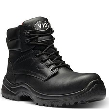 V12 Otter V6400.01 Safety Work Boots Composite Toe Mens  Womens Black Size 3-13