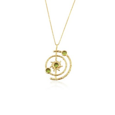 Multi Gemstone Solar System  Pendant: Handmade Celestial Necklace Jewelry