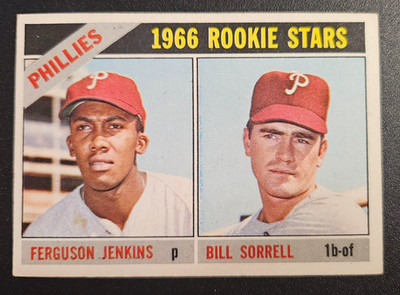 1966 Topps #254 Fergie Jenkins RC Bill Sorrell Rookie Stars HOF Cubs