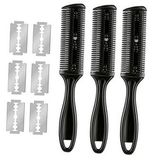 Maitys 3 Pcs Haircut Razor Comb Hair Cutting Comb with 12 Replacement Black 3.26 per gallon