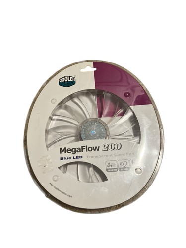 CoolerMaster MegaFlow 200 Blue LED Transparent Silent Fan - Picture 1 of 3