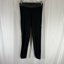 Nike Pro Compression Leggings Women's Medium Black Dri Fit Lined Winter