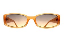 VTG Liz Claiborne Brown Peach Clear Nude Beige Sunglass Gradient Lens 49 15 135