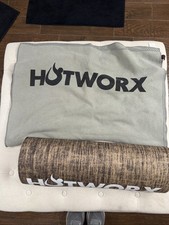 Hotworx Tapis de Yoga Texturé Fibre de Chanvre et Microfibre Ensemble de Serviettes de Yoga Antidérapantes