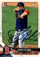 2018 Bowman Draft #BD-33 Durbin Feltman Signed Boston Red Sox