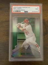 2020 Panini Chronicles Titanium #1 Mike Trout Green PSA 9 Angels Los Angeles
