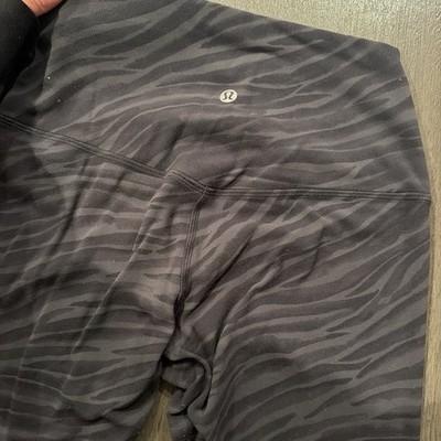 lululemon athletica Wunder Under High Rise Stretch Ankle Leggings 6 Gray Black