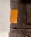 Second Layer Women’s Brown Suede Leather Pants Flat Front Pockets — photo 3