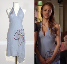 BCBG Vintage Silk Dress Y2K As Seen On Charmed ASO Floral Halter Small