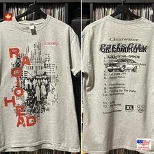 NEW APPAREL Radiohead OK Computer 2 side Sport Gray Unisex T shirt Heavy cotton