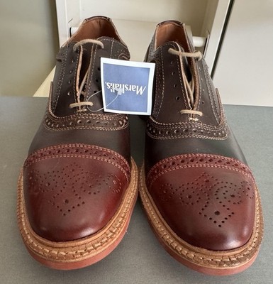 Allen Edmonds Mens Rudolph Calfskin Leather Cap Toe Oxford Brown Red Size 9.5D