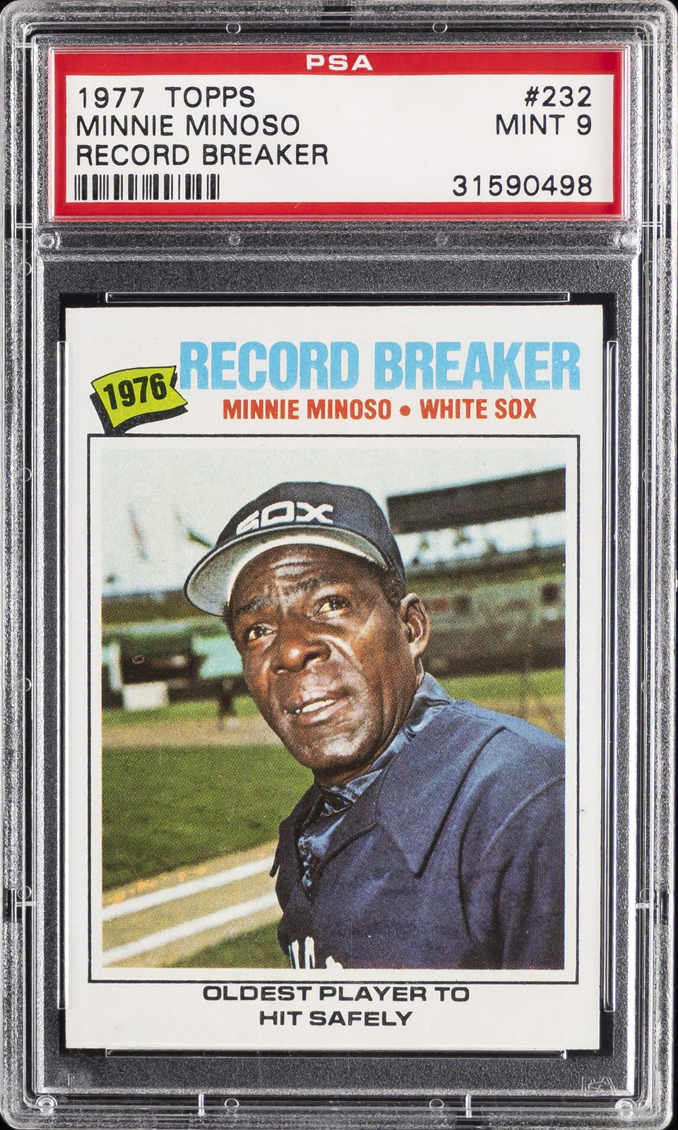 1977 TOPPS #232 MINNIE MINOSO PSA 9