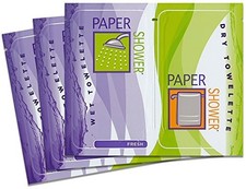 Fresh 20 Body Wipe Packs Wet and Dry Towel Per Pack