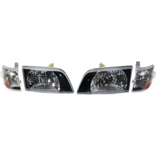  2pcs Headlight Driver Passenger Side Clear Lens Headlamp for Volvo for VN 