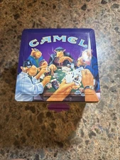 Joe Camel Poker Set Cards Chips and Tin Box VTG 
