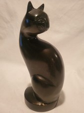 Cat Cremation Bronze Urn, Black, Slightly Used