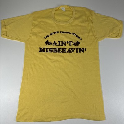 Vintage 1980s Ain't Misbehavin' Musical Broadway Shirt One Never Knows, Do One?