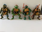 Vtg 1988 Playmate Teenage Mutant Ninja Turtles Figures Set 4 Turtles Hard Head