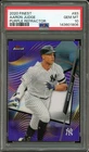 2020 TOPPS FINEST #83 AARON JUDGE GEM MT PSA 10 PURPLE REFRACTOR 010/250