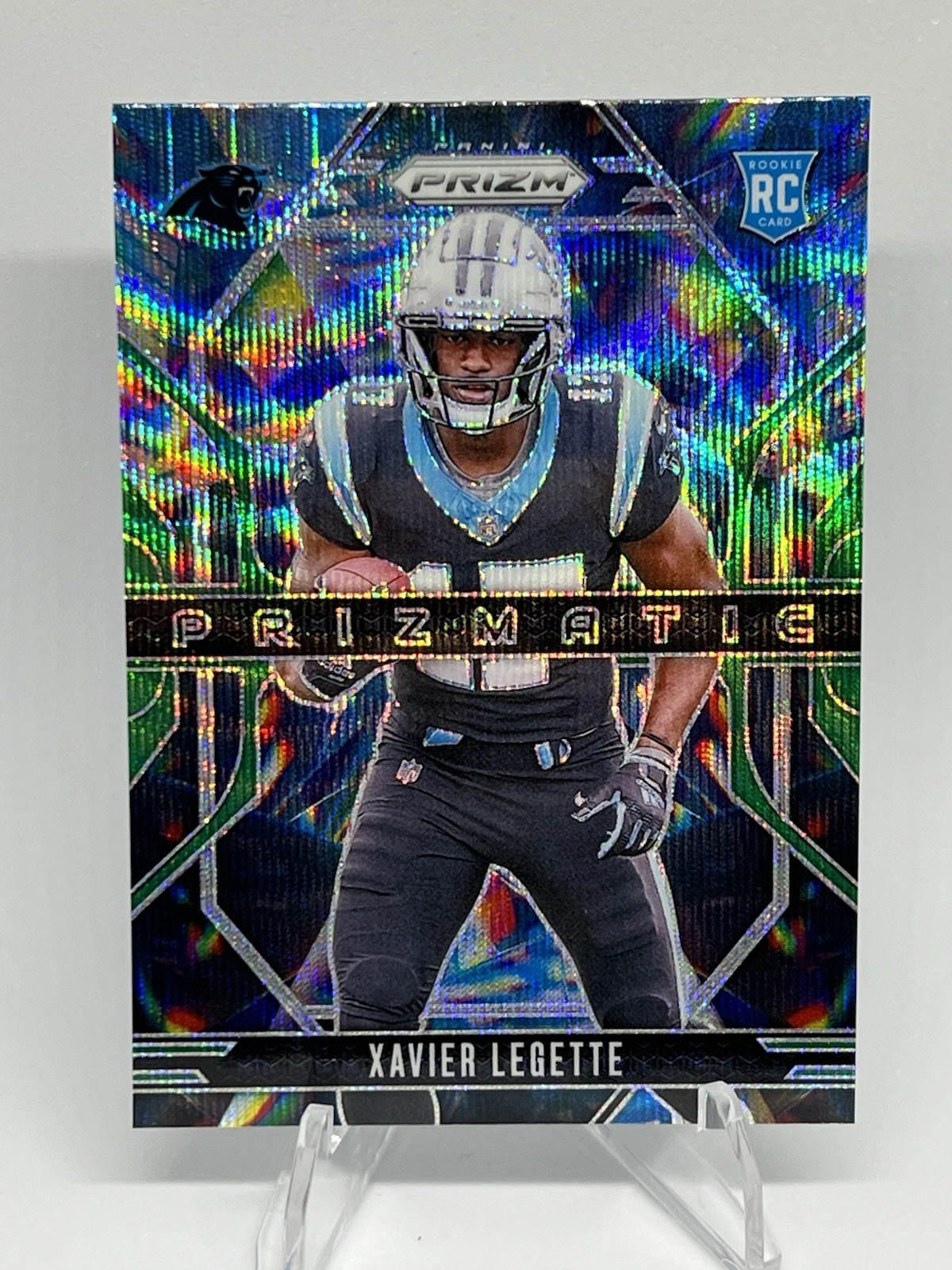 Xavier Legette 2024 Panini Prizm #16 Prizmatic Green Wave Prizm Rookie