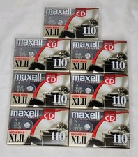 Maxell XLII 110 High Bias Type II CR02 Audio Cassette Tapes Lot of 7 NOS SEALED