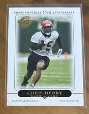 Chris Henry 2005 Topps 50th Anniversary #400 Rookie Card Cincinnati Bengals RC. rookie card picture