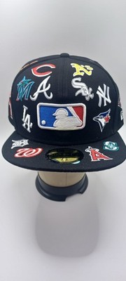 New MLB Multiple Teams Logo's New Era 59Fifty Fitted Cap size 7 1/2 Black 