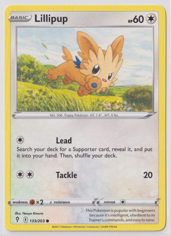 Pokemon SWSH-Evolving Skies-133/203 Lillipup
