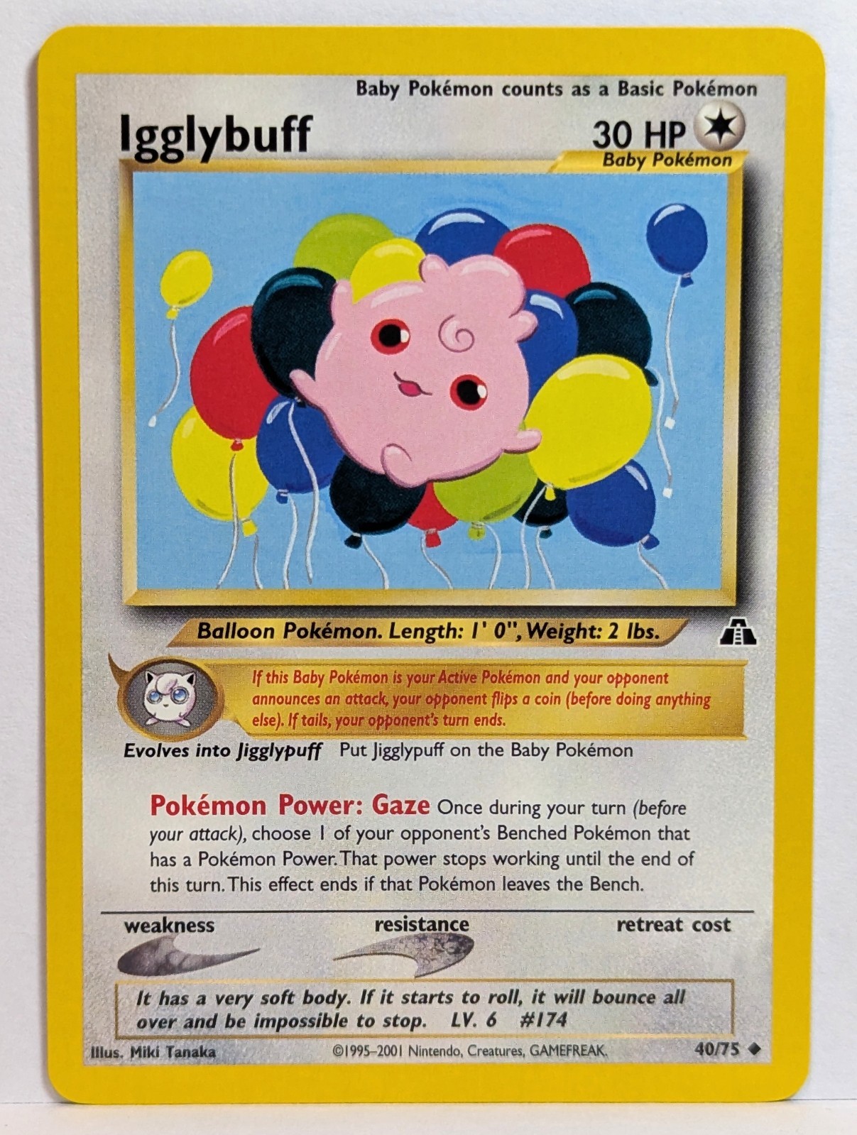 Pokemon Igglybuff Neo Discovery 40/75 NM