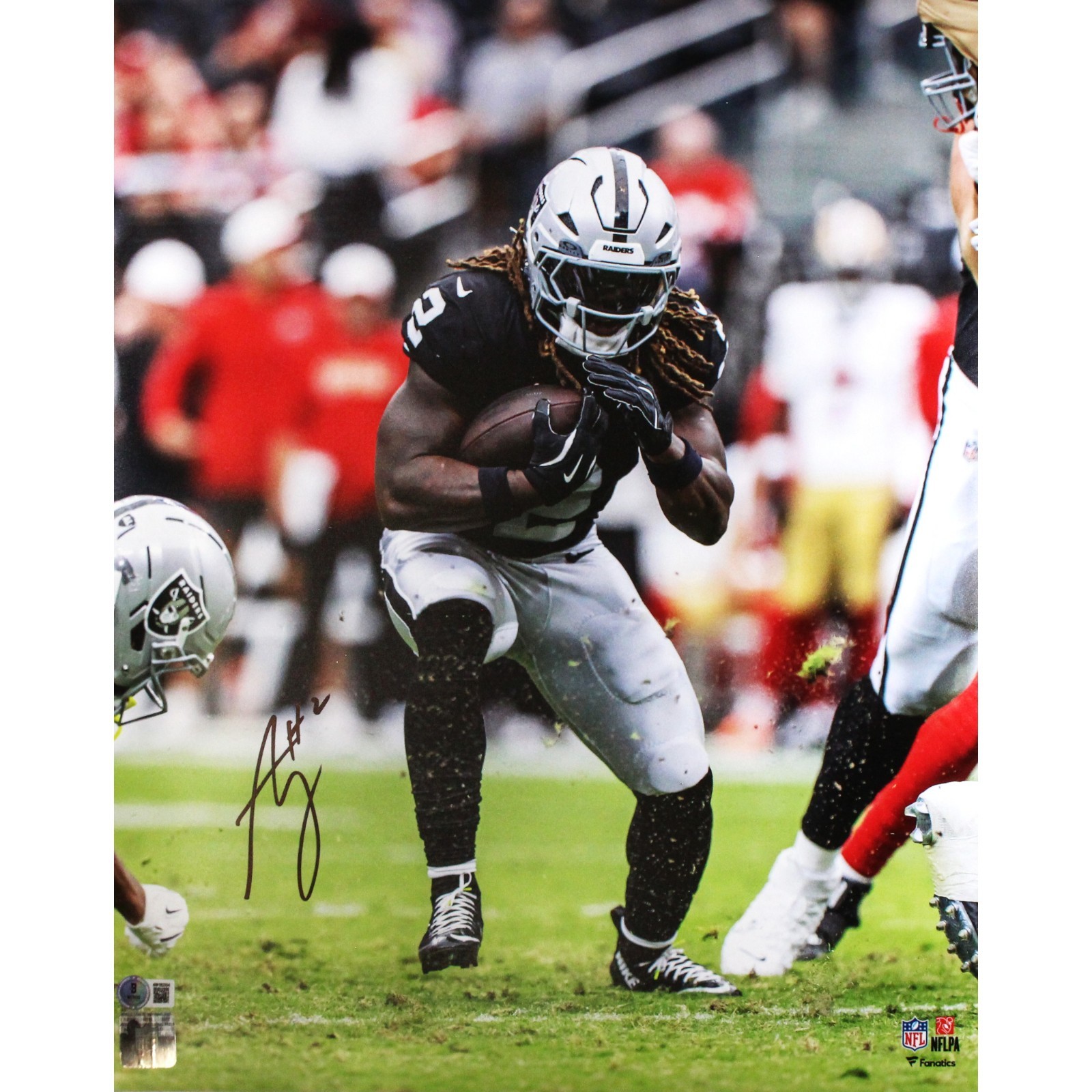 Jeanty Autographed Signed Las Vegas Raiders Ashton 16x20 Photo Beckett Witness 53213 