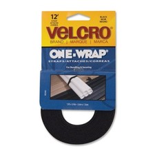 Velcro VEK90340 One-Wrap Straps 0.75" x 12ft Black Reusable