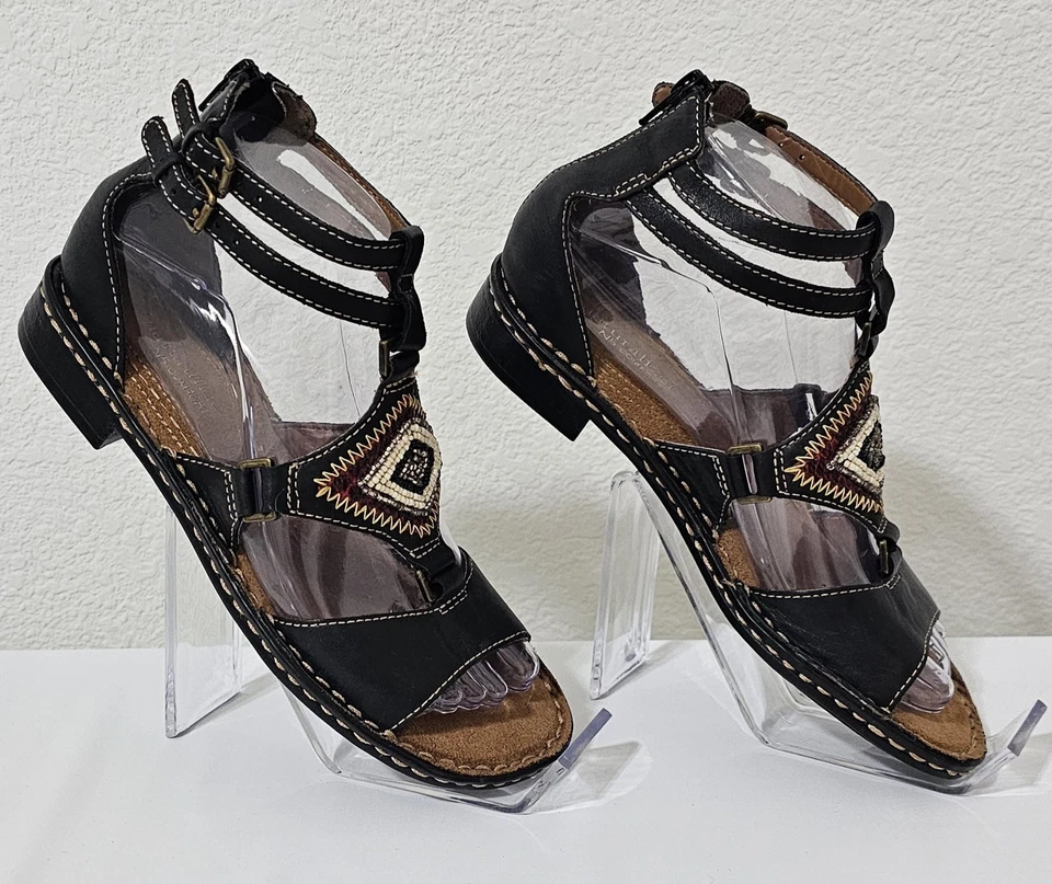 Naturalizer Women's Black Sandal Beaded Dorsum Size 6M - Image 3 of 4