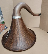 Antique Original Edison Phonograph Cygnet Oak Wood Horn & Elbow