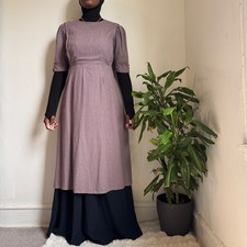70s Houndstooth Cottagecore Prairie Midi Dress fits M