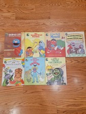 Sesame Street Book Club Book Lot of 7 Vintage 1980 Hardcover Books 1st Editions