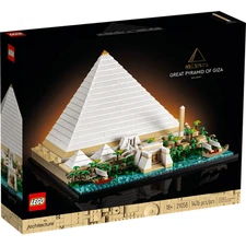 LEGO Architecture Great Pyramid of Giza Set 21058, Home Décor Model Building Kit