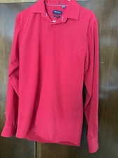 Nautica Men's Slim Fit Red Dress Shirt M 15-15.5 34/35 Long Sleeve