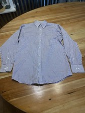 Izod Golf Men's Purple Stripe Button Down Shirt Size 15 1/2 32/33