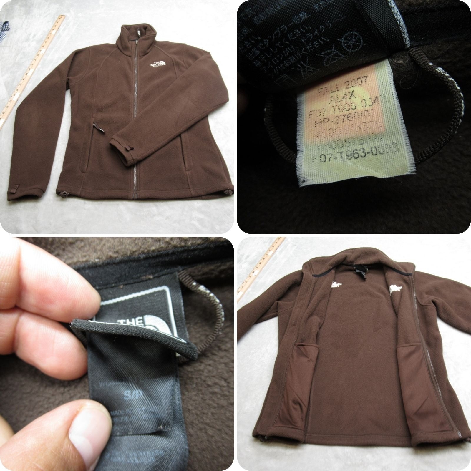 The North Face Jacket Womens Small Brown Soft Fleece Pockets Full Zip Outdoor