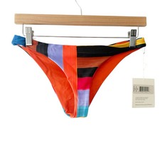 Mara Hoffman Kay Low Rise Cheeky Colorblock Stripe Multicolor Bikini Bottoms L