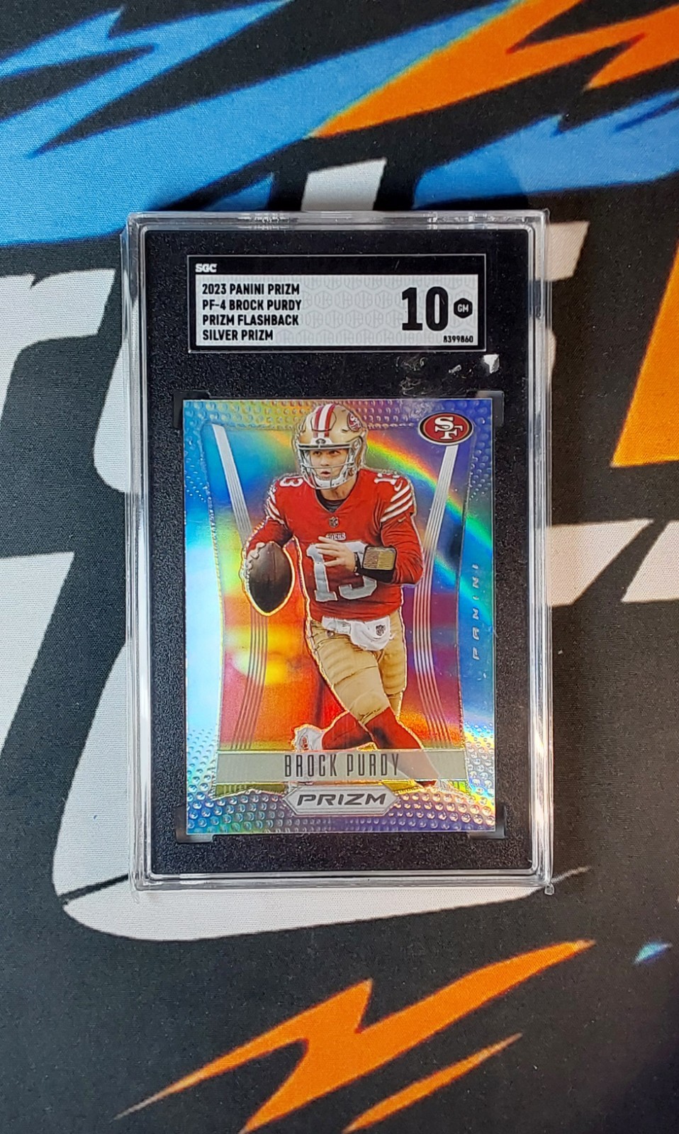 2023 Panini Prizm - Prizm Flashback Brock Purdy #PF-4 Silver Prizm "SGC 10"